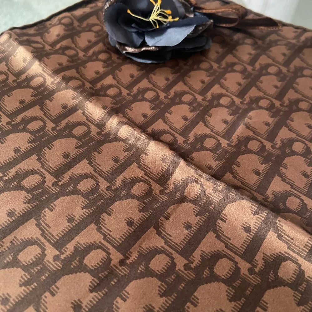 Christian Dior Monogram Scarf with Flower